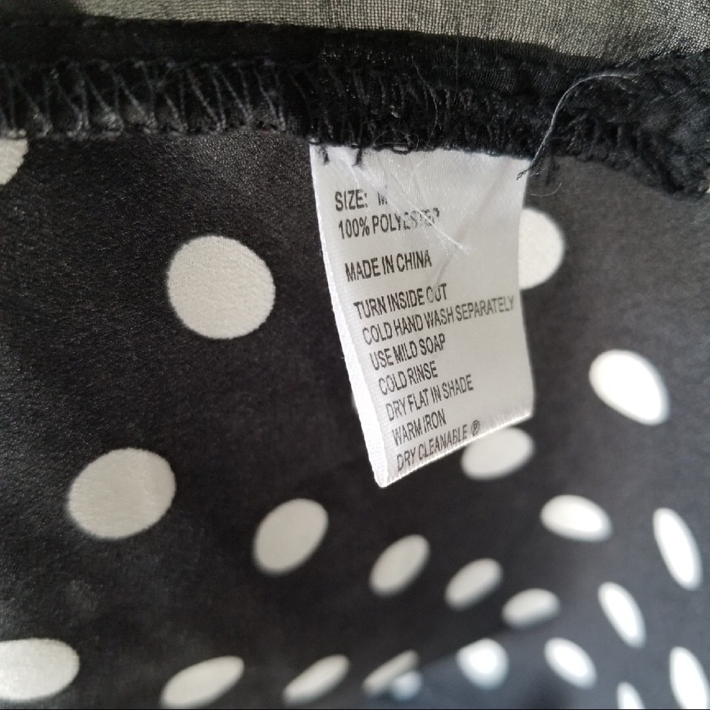MINKPINK | sheer | polka dot | black and white | M - Picture 7 of 7
